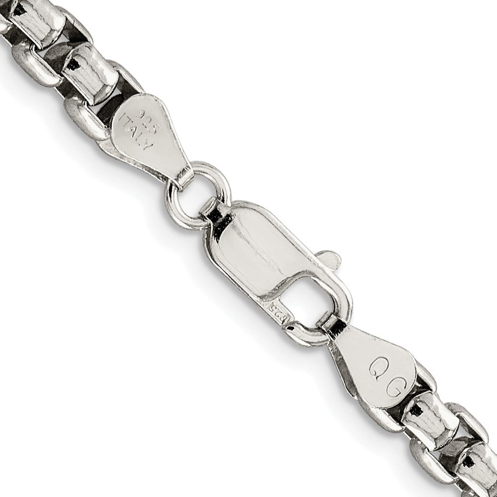 Sterling Silver Rhodium-plated 5.2mm Round Box Chain
