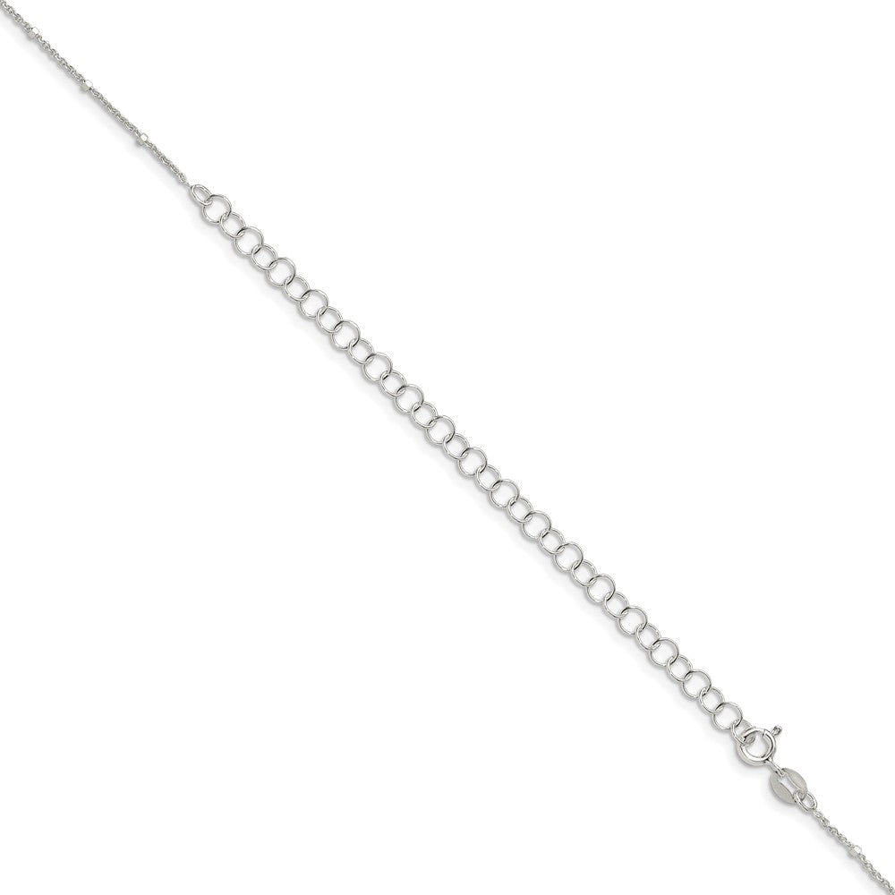 Sterling Silver 1.25mm Rolo with Beads Chain w/4in ext.