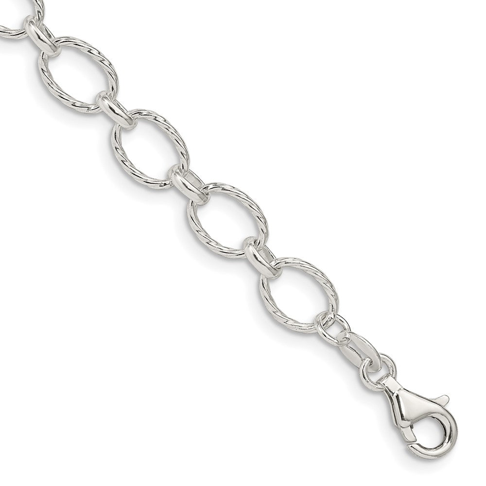 Polished;Lobster;Sterling silver;Textured
