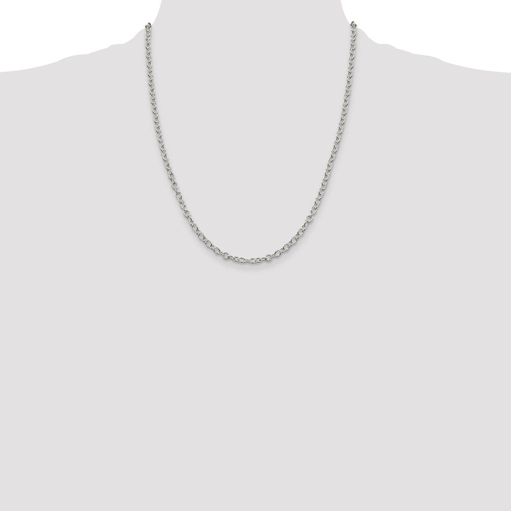 Sterling Silver 3.75mm Oval Cable Chain