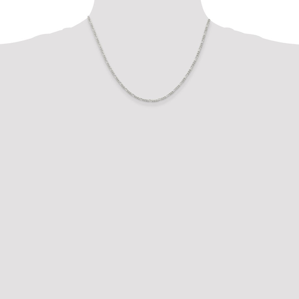 Sterling Silver 2.25mm Figaro Chain