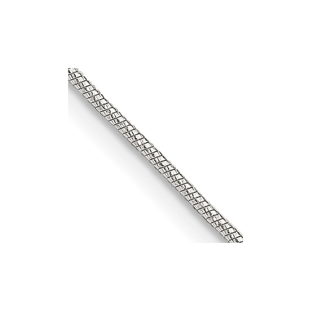 Diamond-cut;Sterling silver;Round;Snake Chain