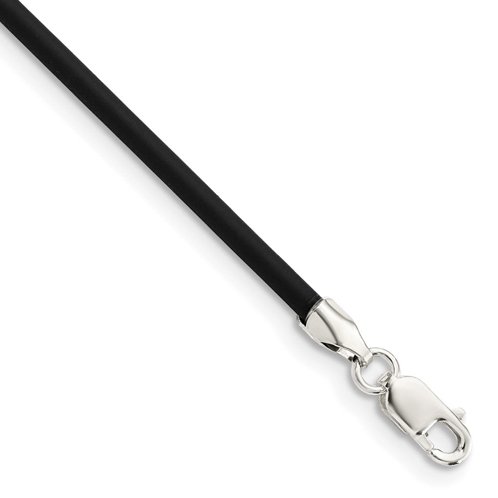 Lobster;Sterling silver;Rubber;Black