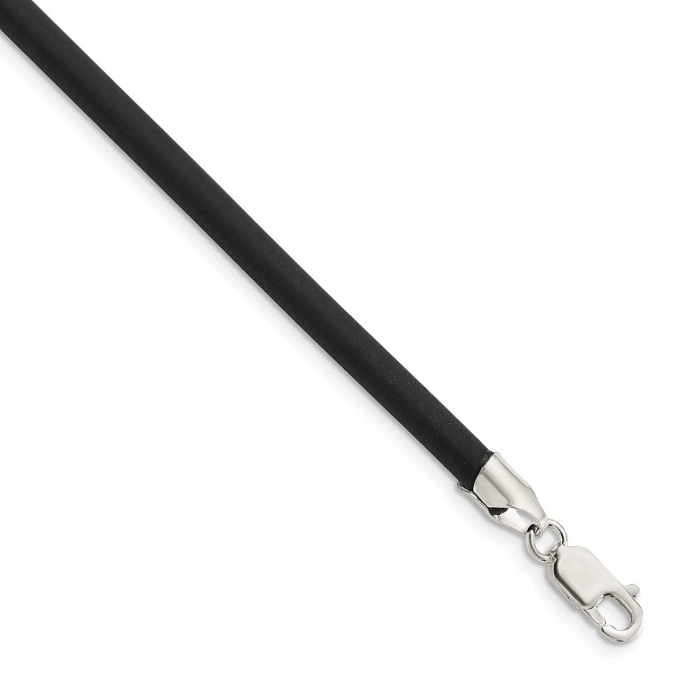 Lobster;Sterling silver;Rubber;Black