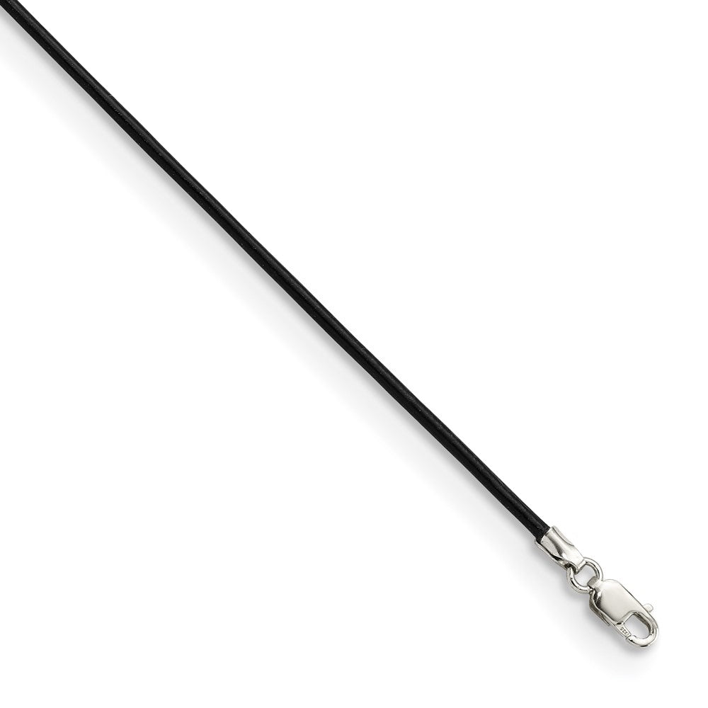 Lobster;Sterling silver;Leather;Black