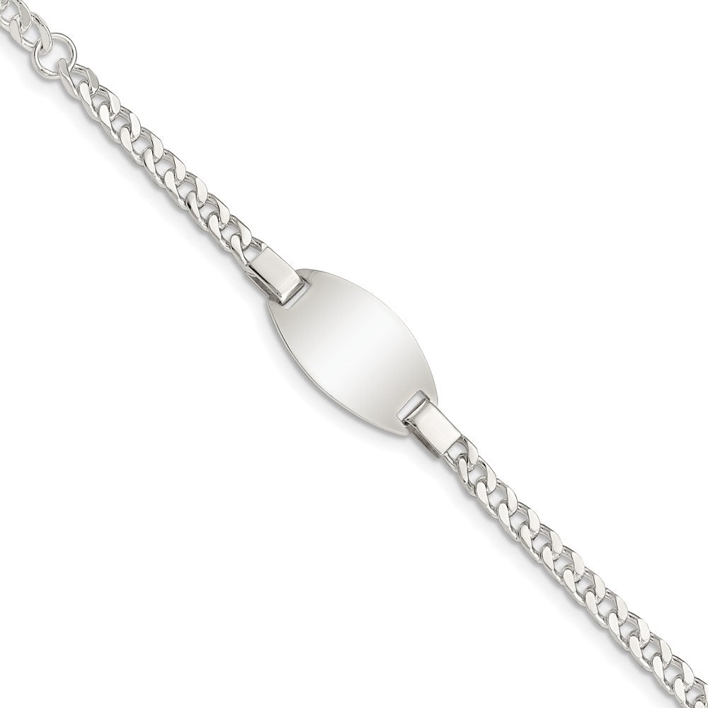 Solid;Polished;Engravable;Lobster;Sterling silver;Adjustable