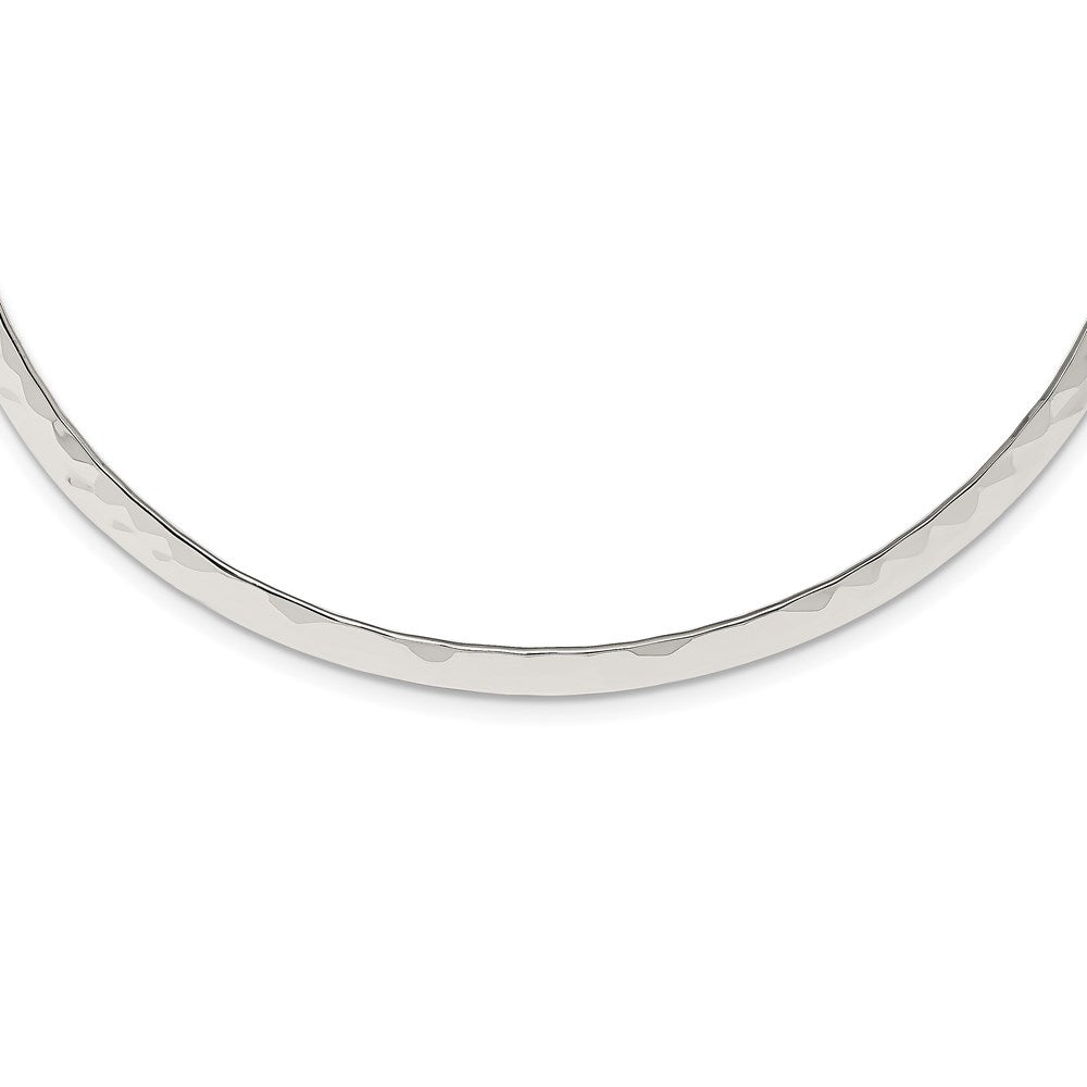Polished;Sterling silver;Hammered;Flexible