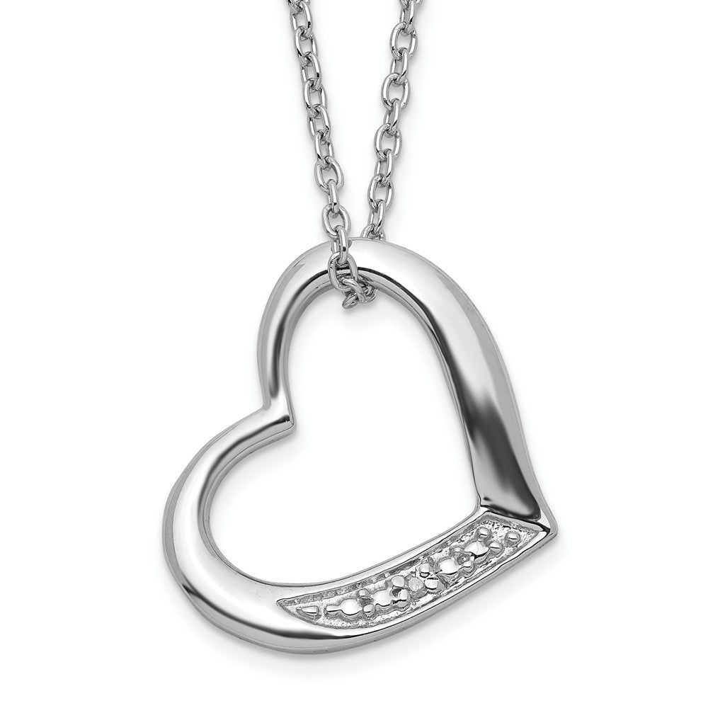 Polished;Open back;Spring Ring;Sterling silver;Diamond