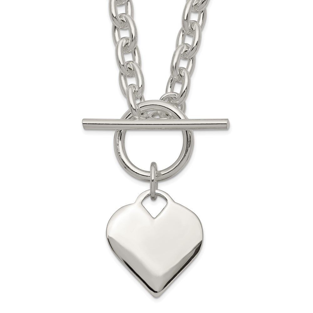 Solid;Polished;Engravable;Sterling silver;Toggle