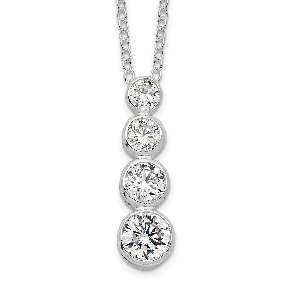 Polished;Open back;Spring Ring;Sterling silver;CZ;Bezel
