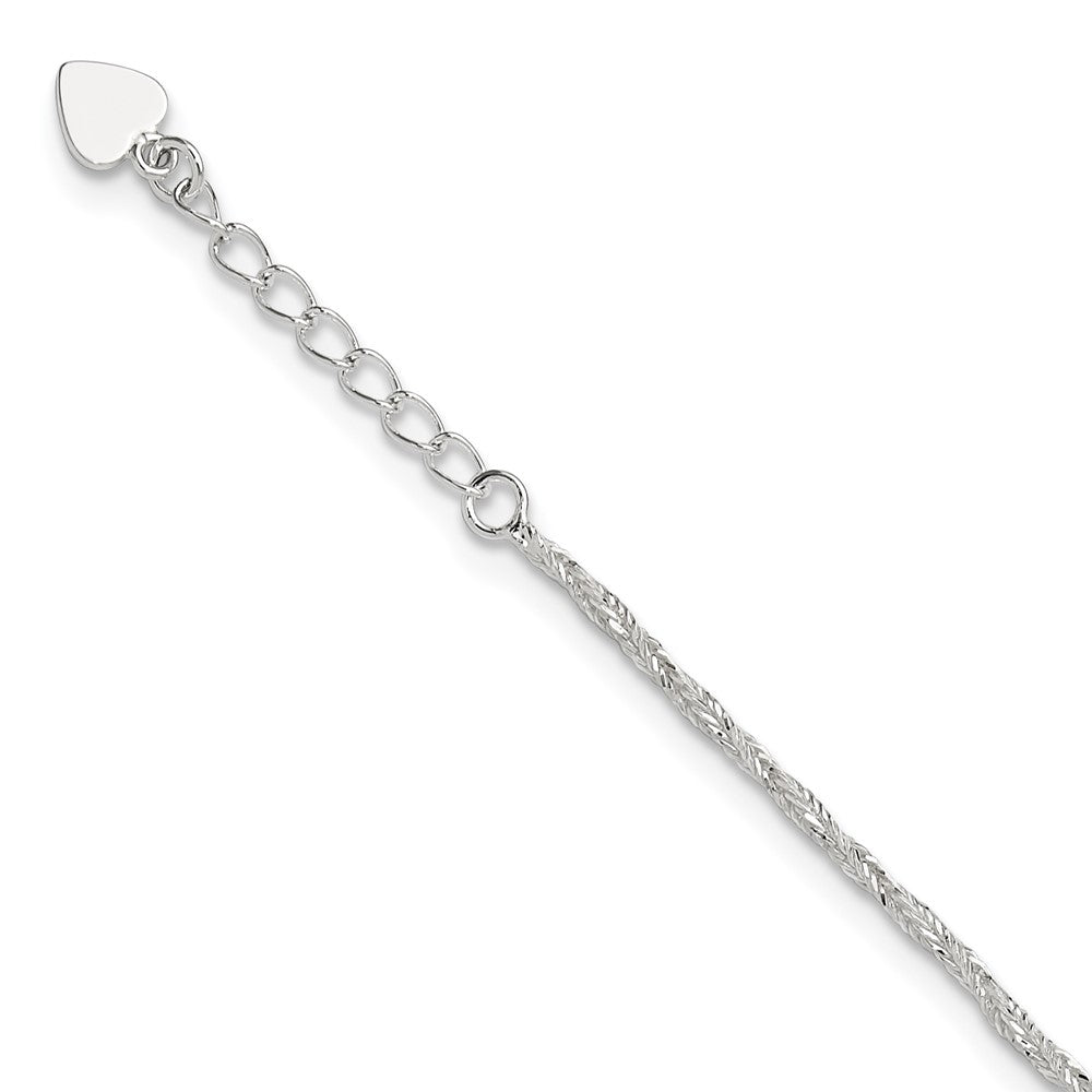 Polished;Sterling silver;Fancy lobster;1in extender