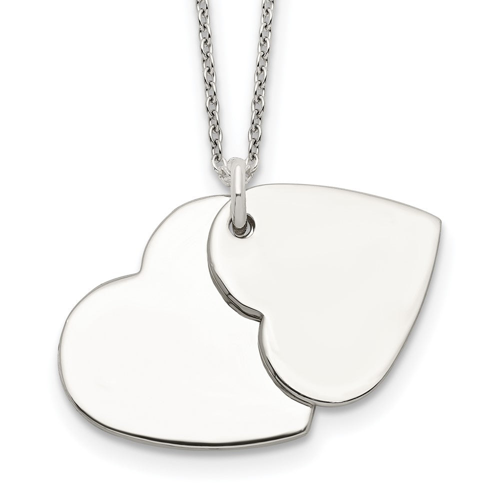 Polished;Engravable;Spring Ring;Sterling silver;Cable chain