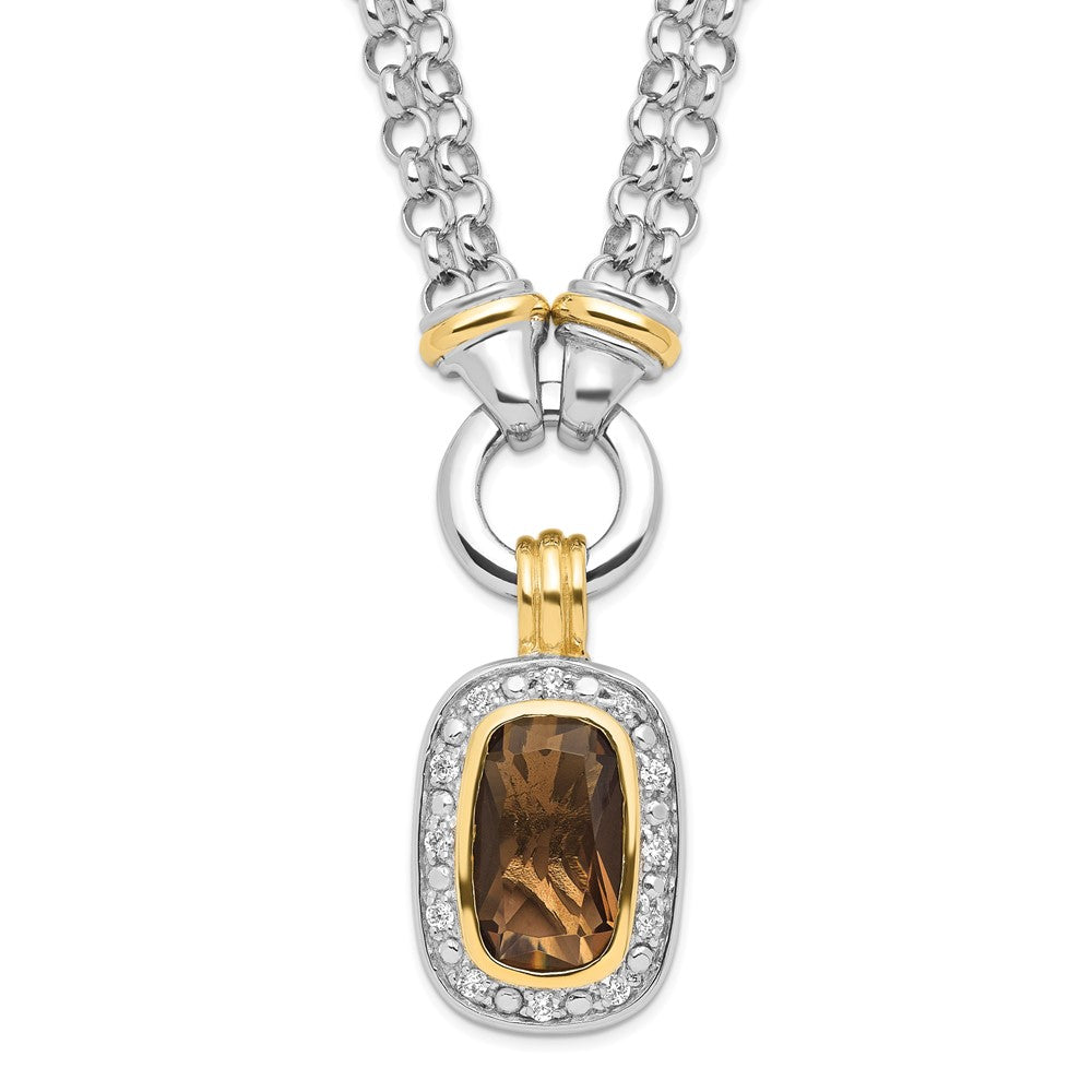 Polished;Lobster;Sterling silver;CZ;Gold-plated;Rhodium-plated