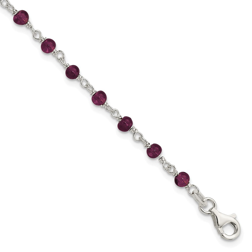 Polished;Sterling silver;Fancy lobster;Red CZ