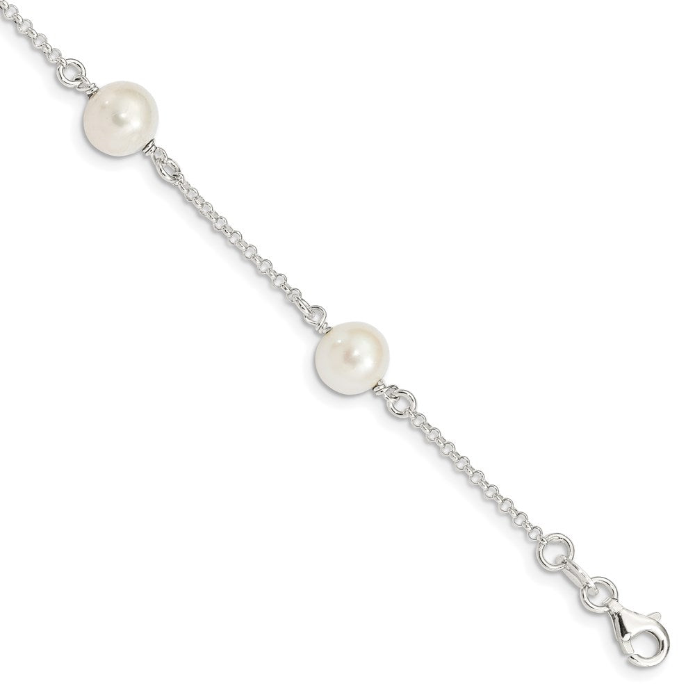 Polished;Sterling silver;Freshwater cultured pearl;Fancy lobster