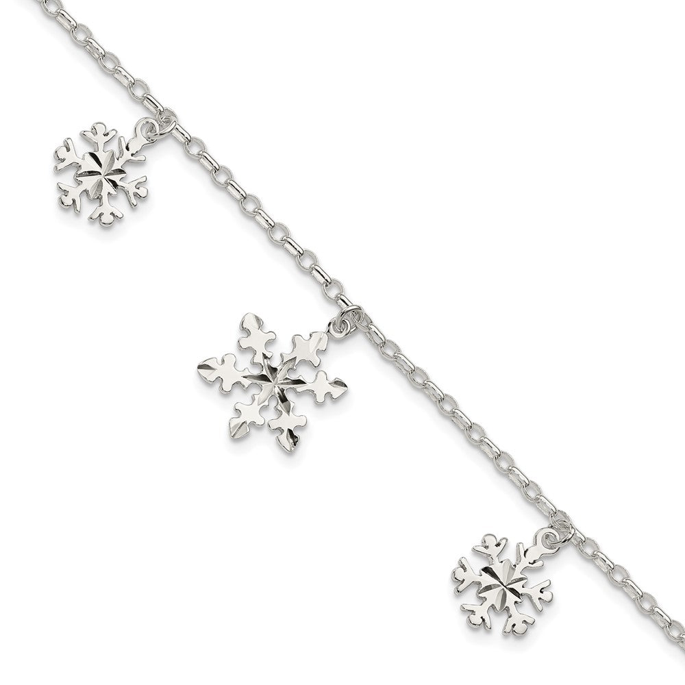Diamond-cut;Polished;Sterling silver;Fancy lobster;Dangle