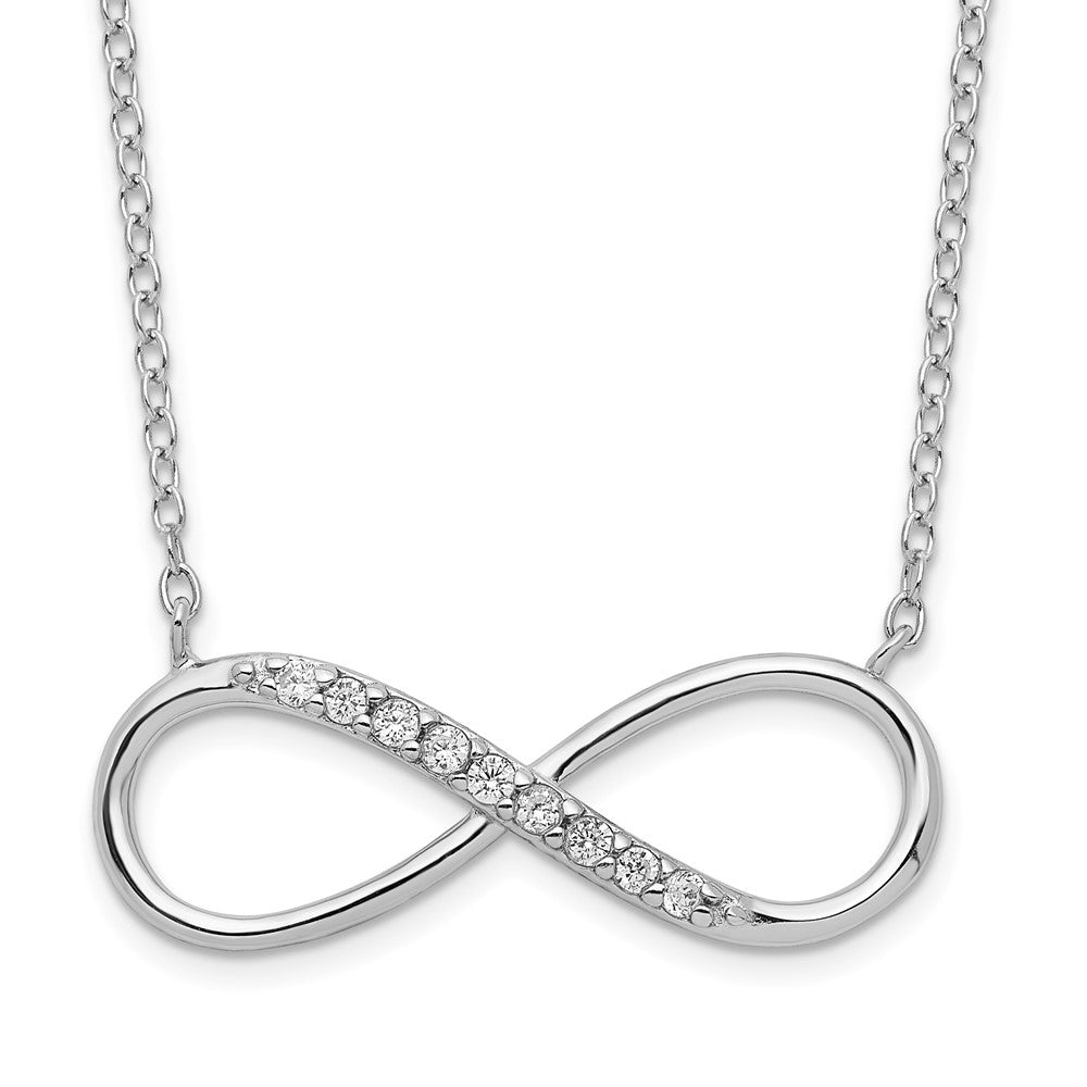 Polished;Sterling silver;CZ;Fancy lobster;2in extension