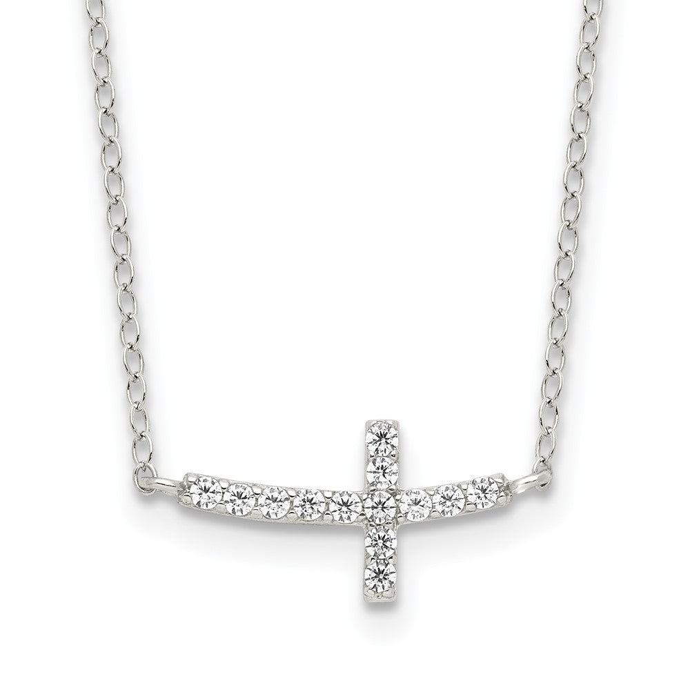 Polished;Sterling silver;CZ;Fancy lobster;2in extension