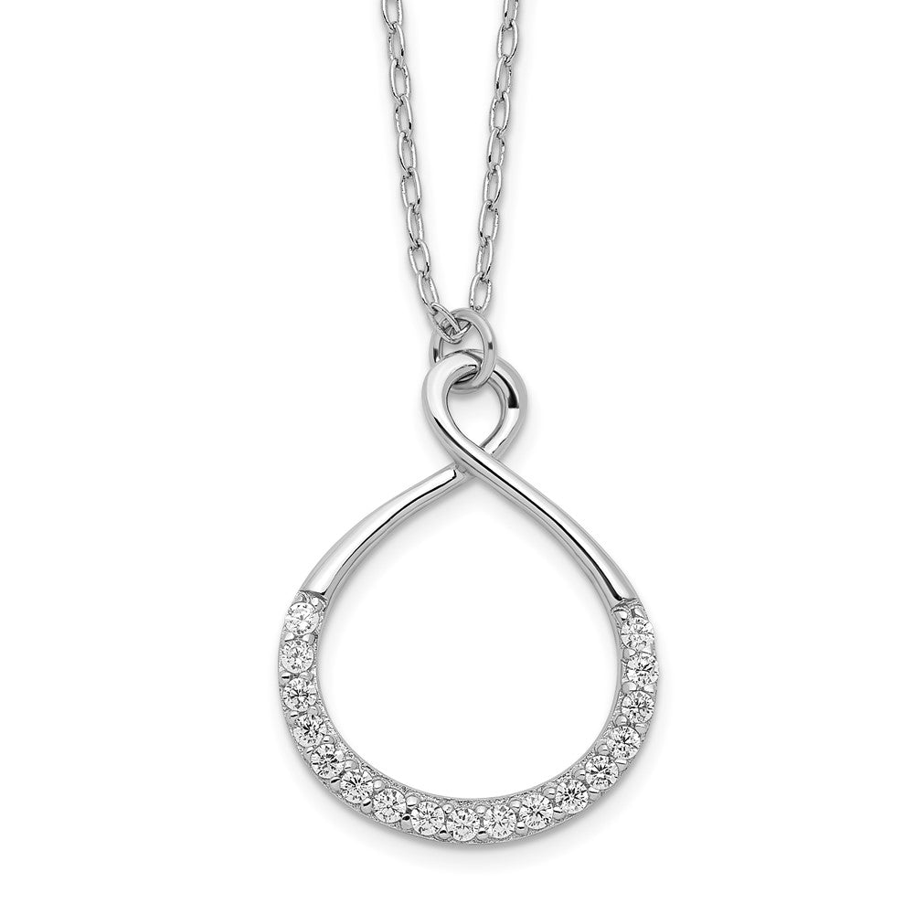 Polished;Sterling silver;CZ;Fancy lobster;2in extension