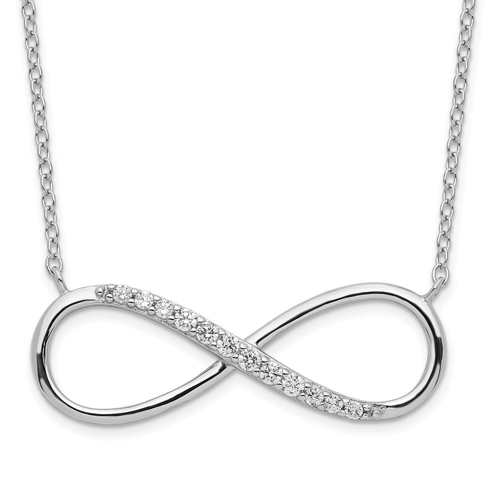Polished;Sterling silver;CZ;Fancy lobster;2in extension