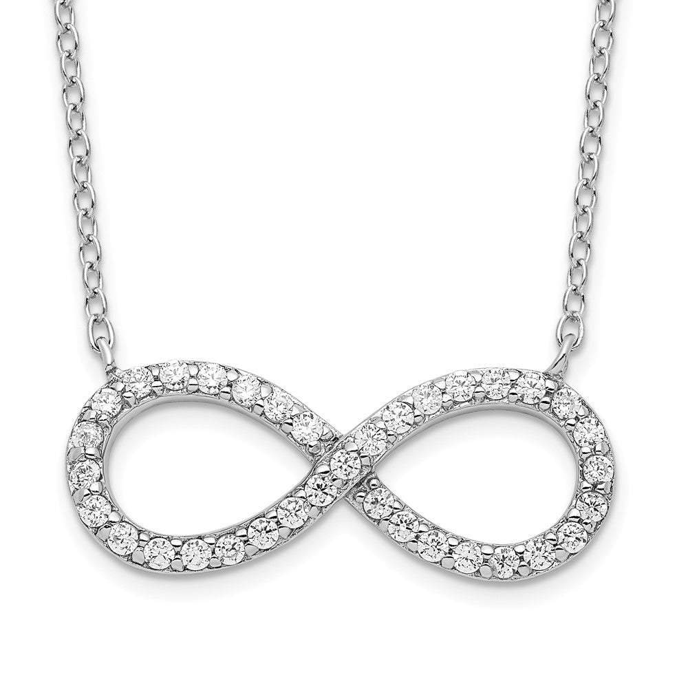 Polished;Sterling silver;CZ;Fancy lobster;2in extension