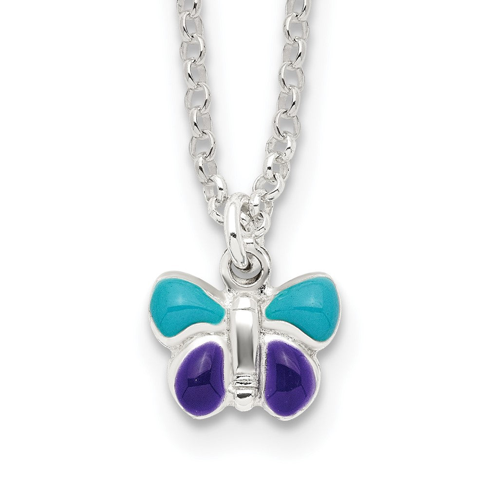 Polished;Enamel;Sterling silver;Fancy lobster;1.5in extension