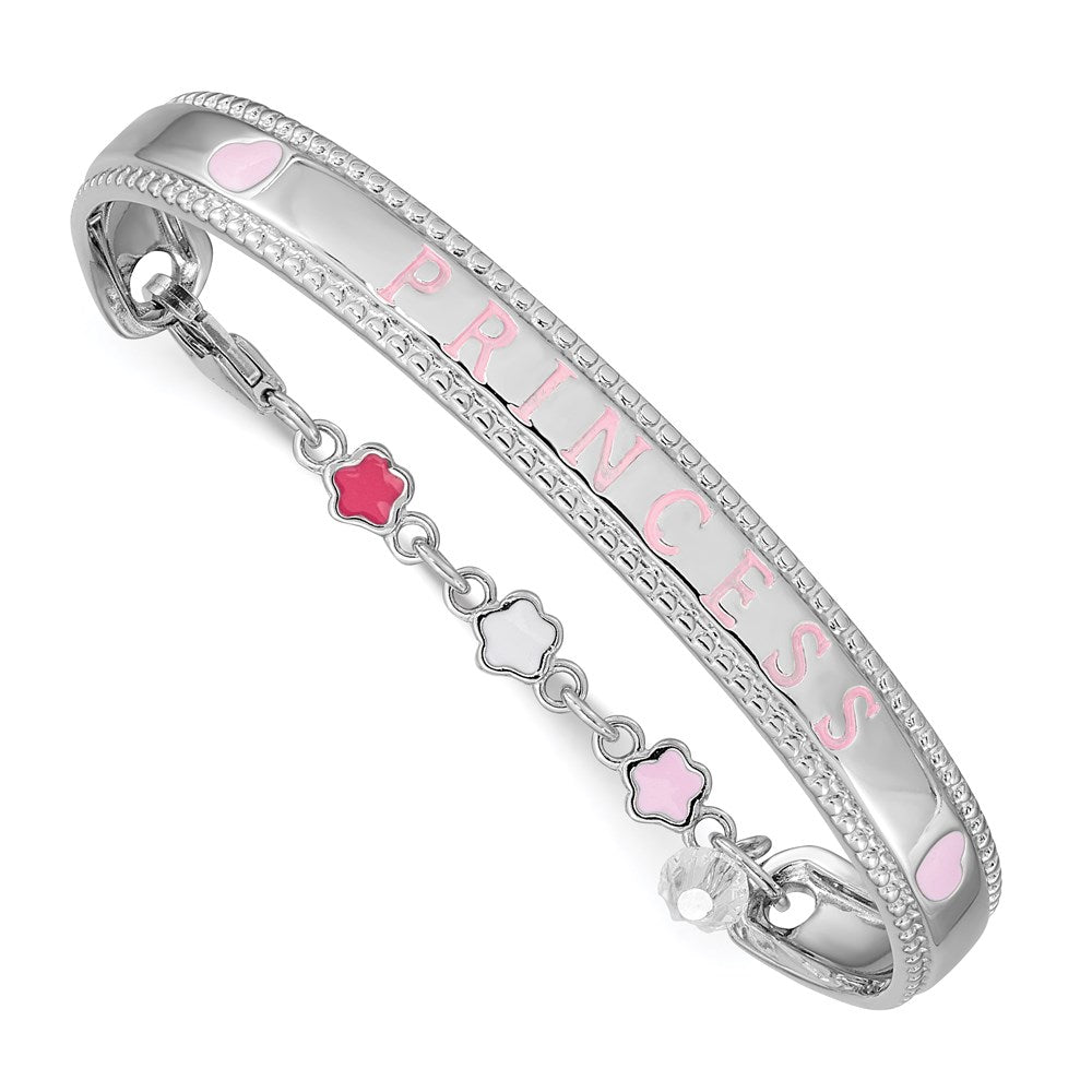 Polished;Enamel;Sterling silver;Safety clasp;Cuff;Textured
