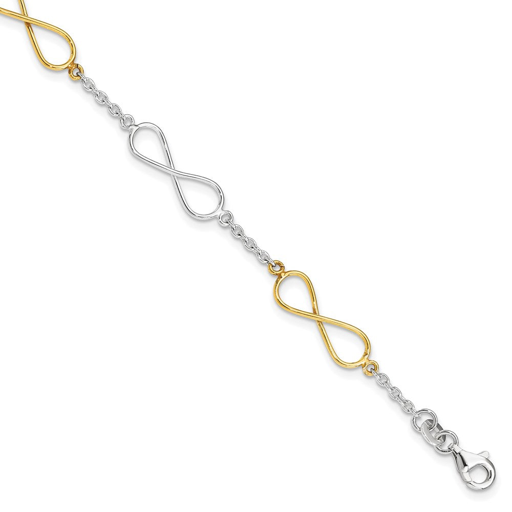 Polished;Sterling silver;Fancy lobster;Gold-tone