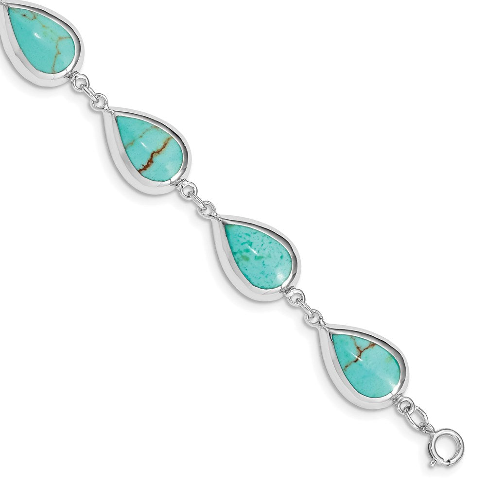 Polished;Synthetic;Spring Ring;Sterling silver