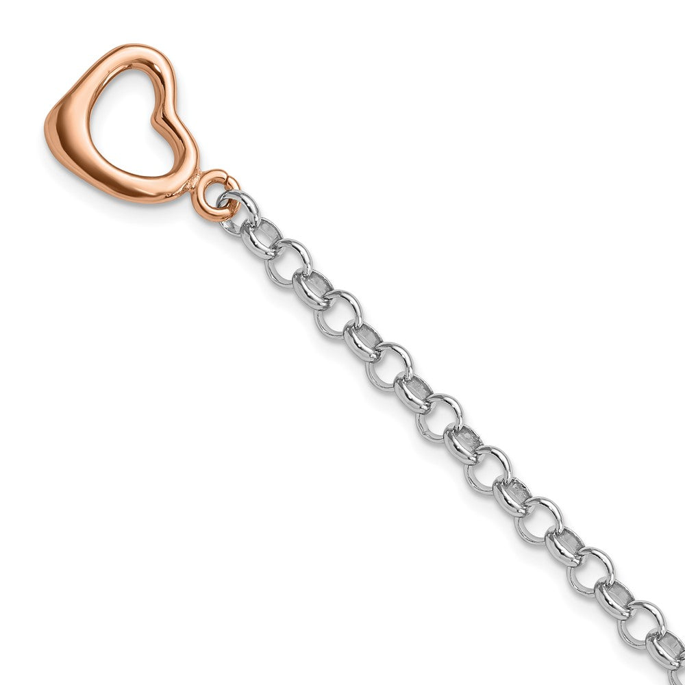 Polished;Sterling silver;Toggle;Rose-tone