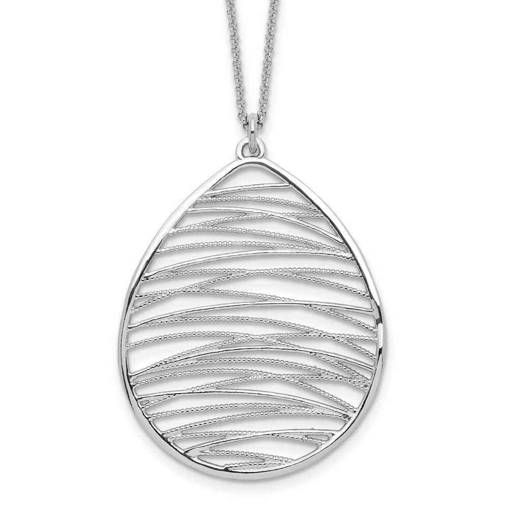 Polished;Sterling silver;Fancy lobster;Textured;1.75in extender