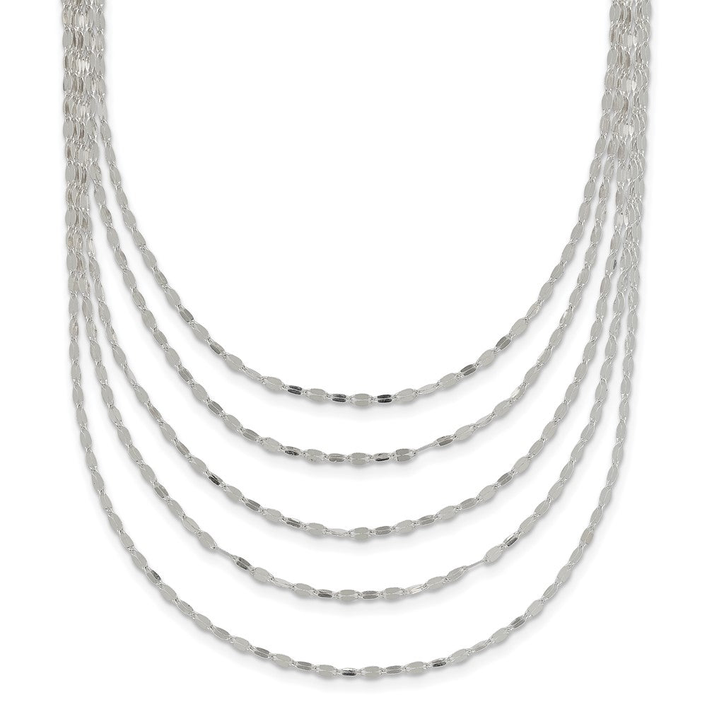Polished;Sterling silver;Fancy lobster;Multi-strand