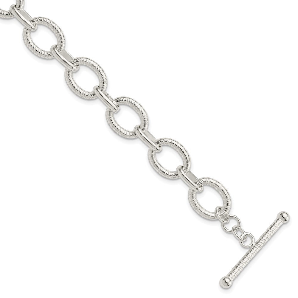 Polished;Hollow;Sterling silver;Toggle