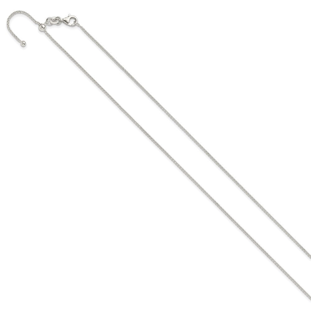 Sterling Silver Polished Adjustable Necklace