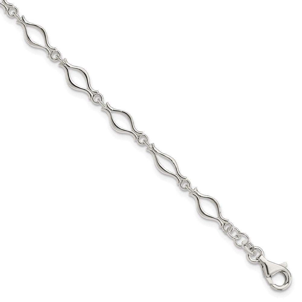 Casted;Polished;Sterling silver;Fancy lobster