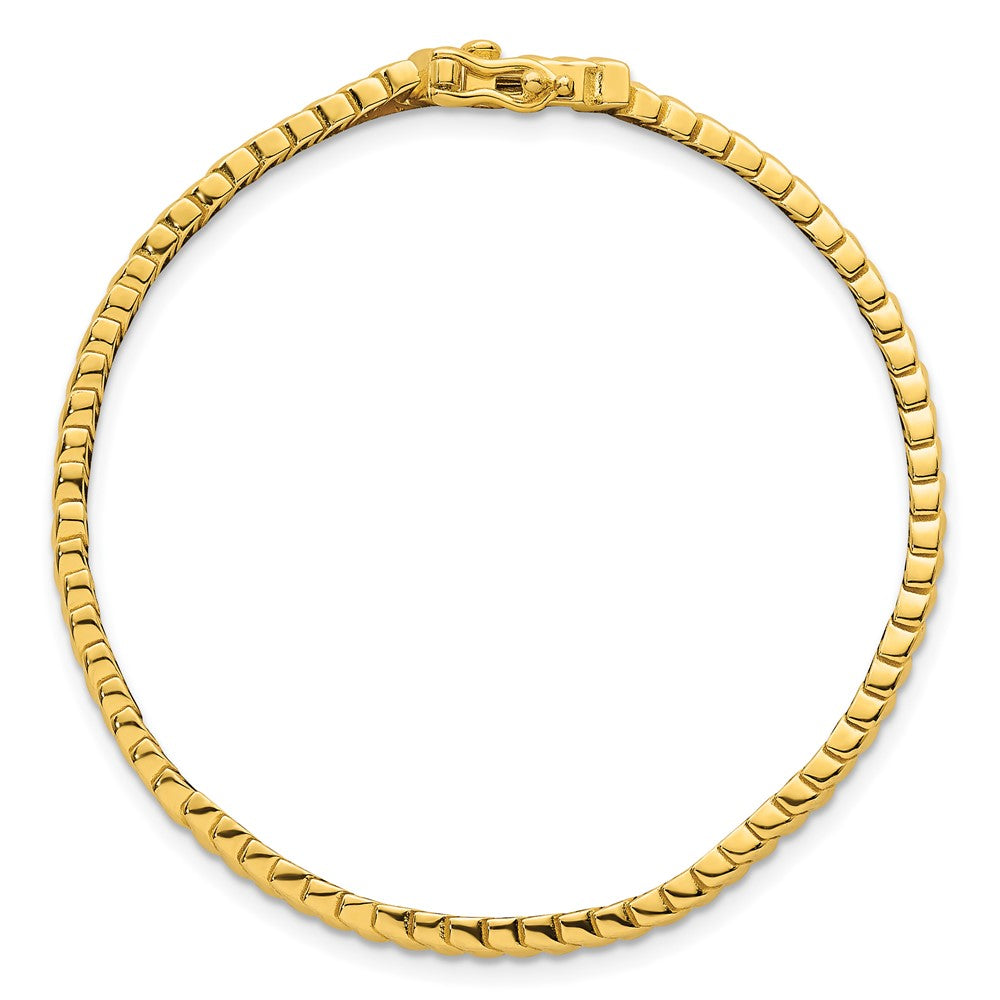 Sterling Silver Gold-Tone Polished Fancy 5.8mm S-Link 7 Inch Bracelet