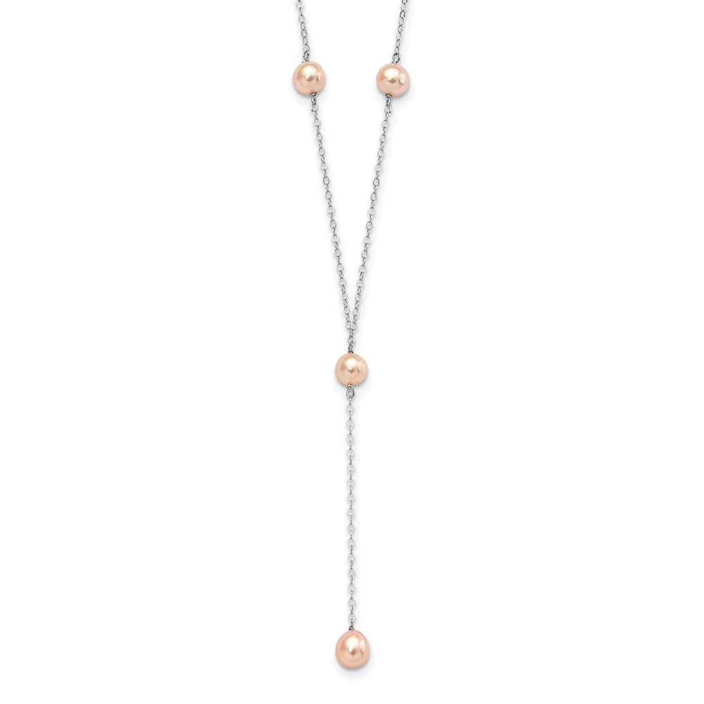 Lobster;Sterling silver;Freshwater cultured pearl;2in extension;16in Chain