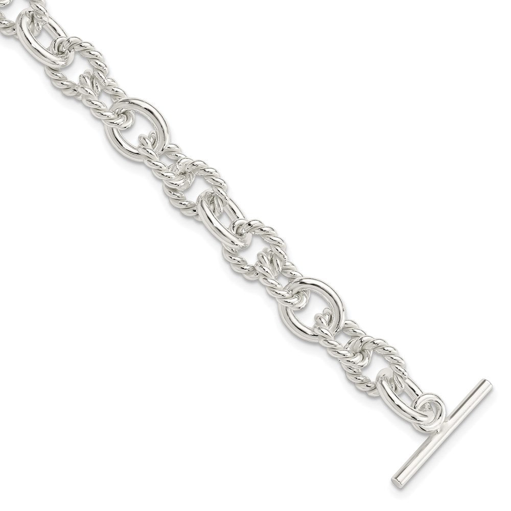 Casted;Polished;Sterling silver;Toggle