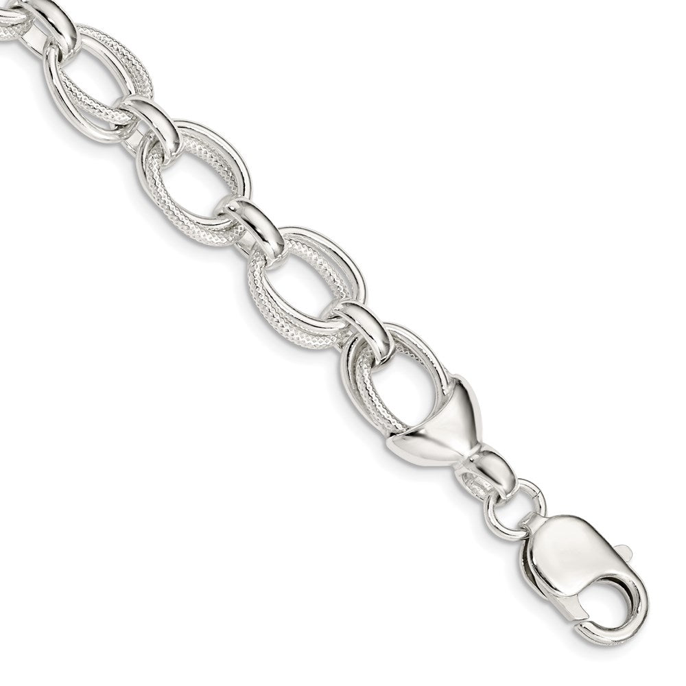 Casted;Polished;Satin;Lobster;Sterling silver