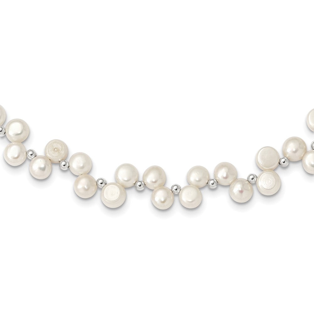 Polished;Sterling silver;Freshwater cultured pearl;Fancy lobster;2in extension