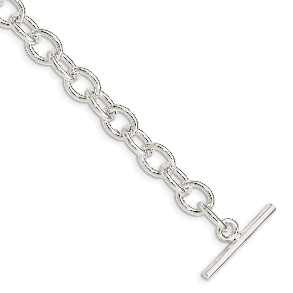 Casted;Polished;Sterling silver;Toggle