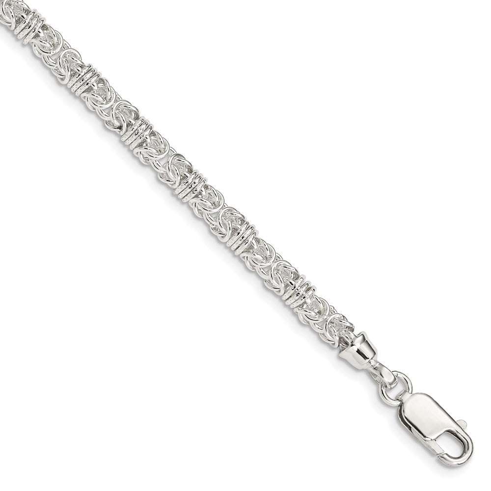 Casted;Polished;Lobster;Sterling silver;Round