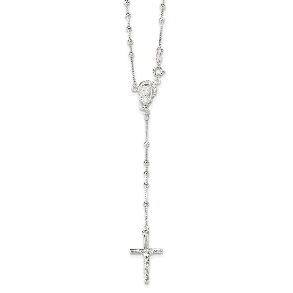 Polished;Spring Ring;Sterling silver;Box chain