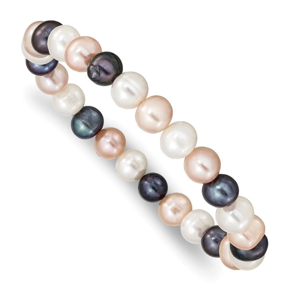 Genuine;Dyed;Freshwater cultured pearl;Stretch