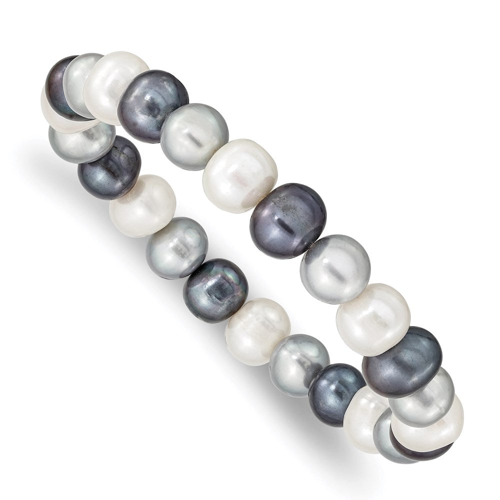 Genuine;Dyed;Freshwater cultured pearl;Stretch