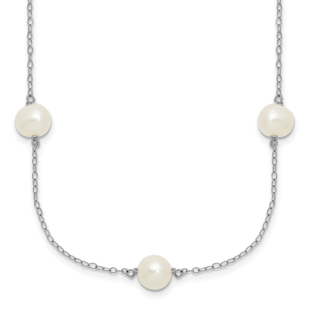 Spring Ring;Sterling silver;Freshwater cultured pearl;2in extension