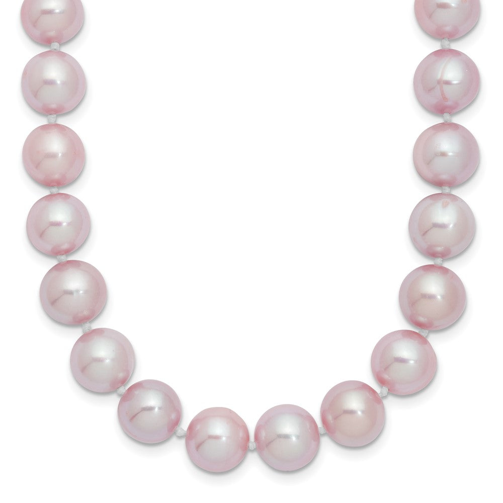 Sterling silver;Freshwater cultured pearl;Pearl clasp;Purple