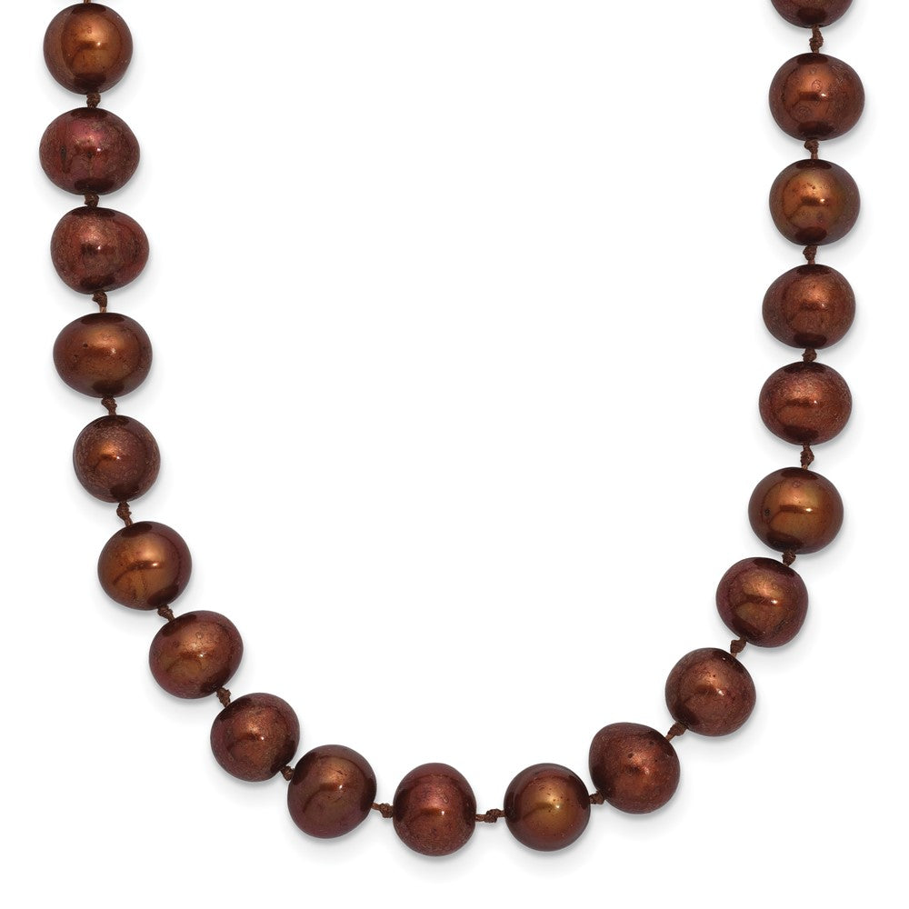 Sterling silver;Freshwater cultured pearl;Pearl clasp
