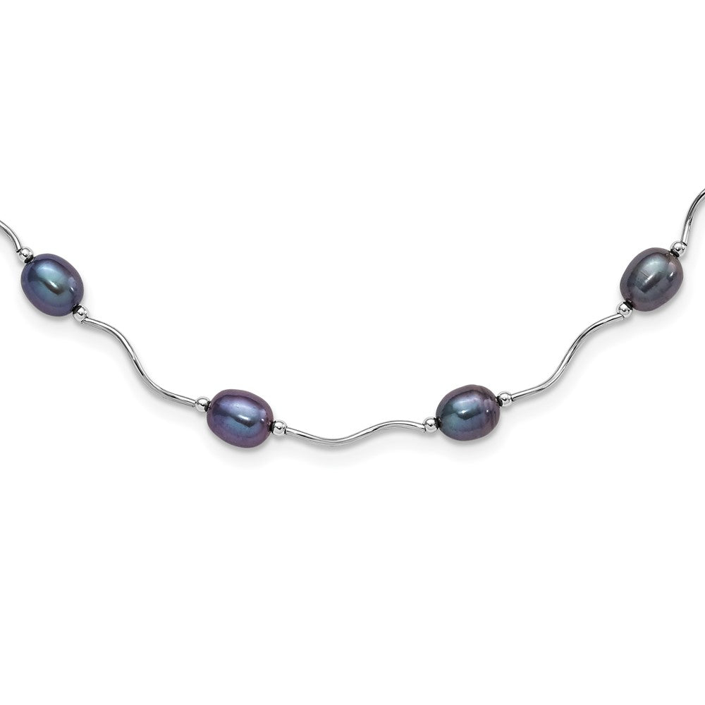 Sterling silver;Freshwater cultured pearl;Pearl clasp