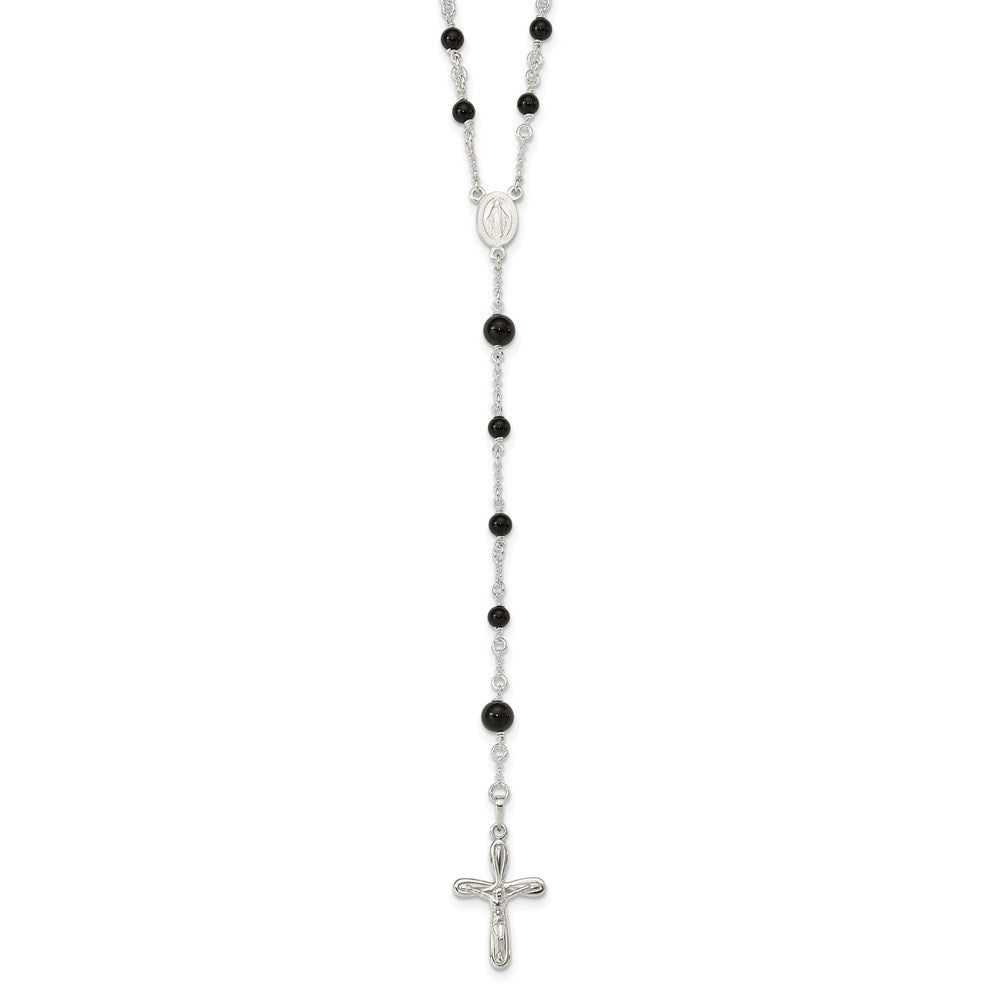 Sterling silver;Onyx